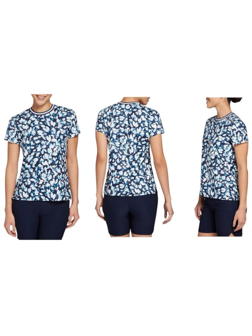 Lady Hagen Womens Shirt Size XS Floral Crew Neck UPF 25+ Moisture Wicking NWT - Picture 2 of 6